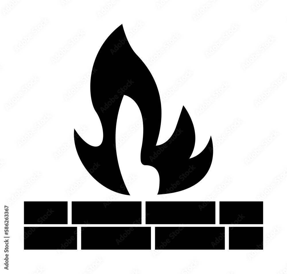 Aufkleber firewall icon. element of web icon for mobile concept and web apps. glyph firewall icon can be used 