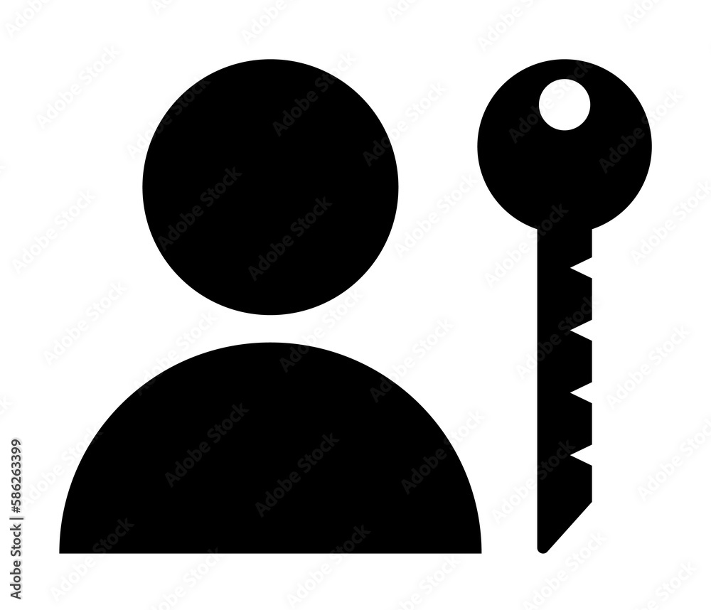 Poster key icon. element of web icon for mobile concept and web apps. glyph key icon can be used for web an