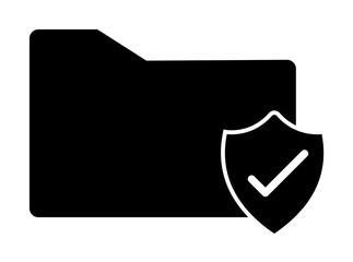 checked folder icon. Element of web icon for mobile concept and web apps. Glyph checked folder icon can be used for web and mobile