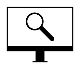 computer search icon. Element of web icon for mobile concept and web apps. Glyph computer search icon can be used for web and mobile