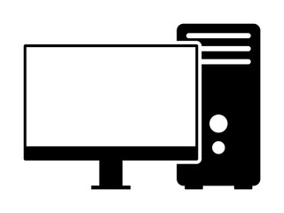 a computer icon. Element of web icon for mobile concept and web apps. Glyph a computer icon can be used for web and mobile