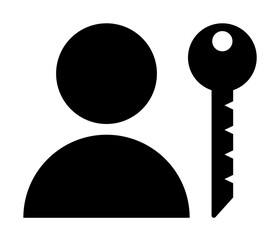 key icon. Element of web icon for mobile concept and web apps. Glyph key icon can be used for web and mobile