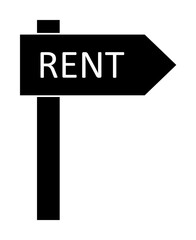 rental sign icon. Element of simple icon. Premium quality graphic design icon. Signs and symbols collection icon for websites, web design, mobile app