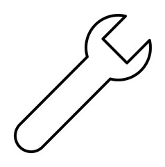 wrench. Element of construction icon for mobile concept and web apps. Thin line wrench can be used for web and mobile on white bakgorund