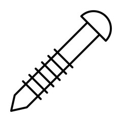screw. Element of construction icon for mobile concept and web apps. Thin line screw can be used for web and mobile on white bakgorund