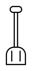 shovel. Element of construction icon for mobile concept and web apps. Thin line shovel can be used for web and mobile on white bakgorund