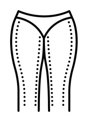 Woman legs, liposuction icon. Element of anti aging outline icon for mobile concept and web apps. Thin line Woman legs, liposuction icon can be used for web and mobile