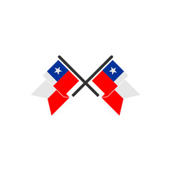 Chile flags icon set, Chile independence day icon set vector sign symbol