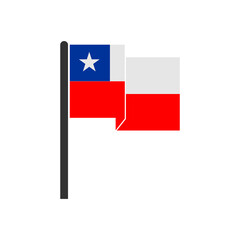 Chile flags icon set, Chile independence day icon set vector sign symbol