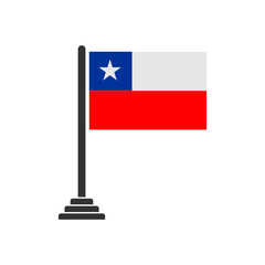 Chile flags icon set, Chile independence day icon set vector sign symbol