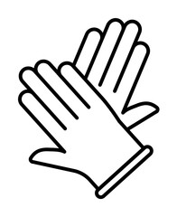 Hands, surgical gloves icon. Element of anti aging outline icon for mobile concept and web apps. Thin line Hands, surgical gloves icon can be used for web and mobile
