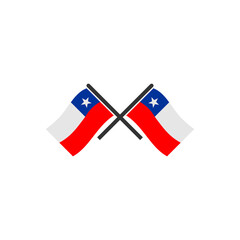 Chile flags icon set, Chile independence day icon set vector sign symbol