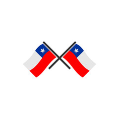 Chile flags icon set, Chile independence day icon set vector sign symbol