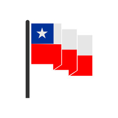 Chile flags icon set, Chile independence day icon set vector sign symbol