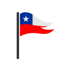 Chile flags icon set, Chile independence day icon set vector sign symbol