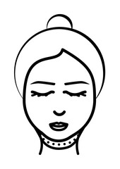 Woman, surgery, chin icon. Element of anti aging outline icon for mobile concept and web apps. Thin line Woman, surgery, chin icon can be used for web and mobile