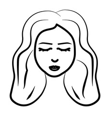 Beautiful hair, woman icon. Element of anti aging outline icon for mobile concept and web apps. Thin line Beautiful hair, woman icon can be used for web and mobile