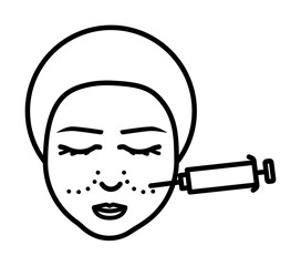 Woman, nasolabial fold icon. Element of anti aging outline icon for mobile concept and web apps. Thin line Woman, nasolabial fold icon can be used for web and mobile