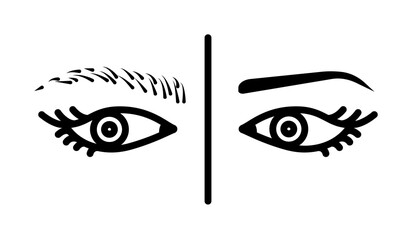 eyebrow, permanent, tattoo icon. Element of anti aging outline icon for mobile concept and web apps. Thin line eyebrow, permanent, tattoo icon can be used for web and mobile