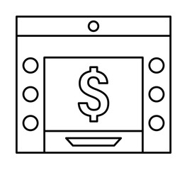 Atm, dollar, cash icon. Element of cash machine