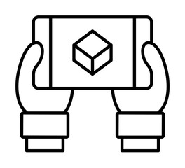 Augmented reality, arms, mobile icon. Element of augmented reality icon