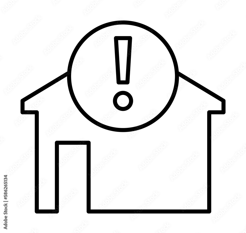 Aufkleber exclamation mark icon. element of automation icon for mobile concept and web apps. thin line exclama