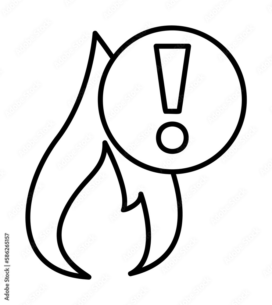 Aufkleber exclamation mark icon. element of automation icon for mobile concept and web apps. thin line exclama