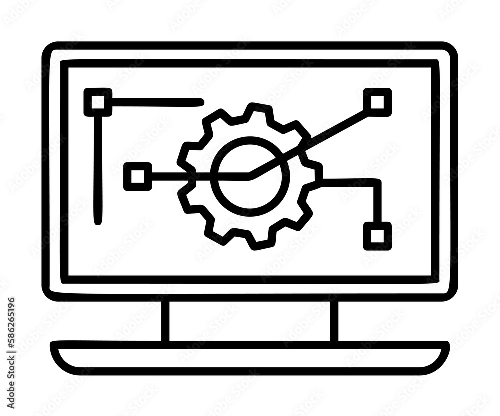 Leinwandbilder computer automation icon. element of automation icon for mobile concept and web apps. thin line comp