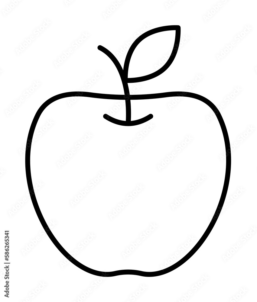 Aufkleber apple icon. element of autumn icon for mobile concept and web apps. thin line apple icon can be used
