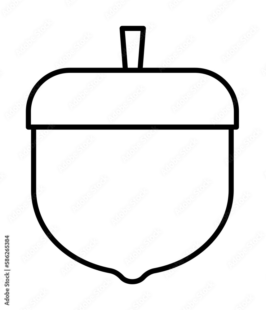 Aufkleber acorn icon. element of autumn icon for mobile concept and web apps. thin line acorn icon can be used