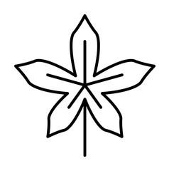 leaf icon. Element of autumn icon for mobile concept and web apps. Thin line leaf icon can be used for web and mobile