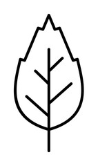 leaf icon. Element of autumn icon for mobile concept and web apps. Thin line leaf icon can be used for web and mobile