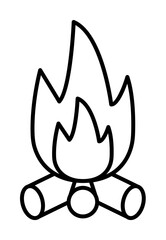 bonfire icon. Element of autumn icon for mobile concept and web apps. Thin line bonfire icon can be used for web and mobile