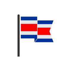Costarica flags icon set, Costarica independence day icon set vector sign symbol