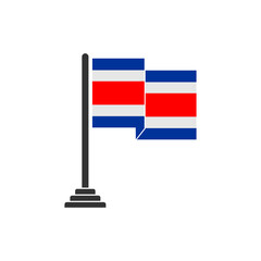 Costarica flags icon set, Costarica independence day icon set vector sign symbol