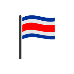 Costarica flags icon set, Costarica independence day icon set vector sign symbol