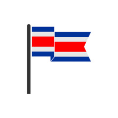 Costarica flags icon set, Costarica independence day icon set vector sign symbol