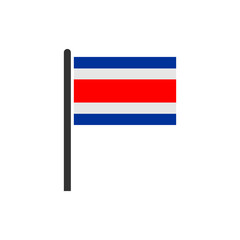 Costarica flags icon set, Costarica independence day icon set vector sign symbol