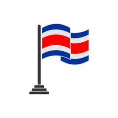 Costarica flags icon set, Costarica independence day icon set vector sign symbol