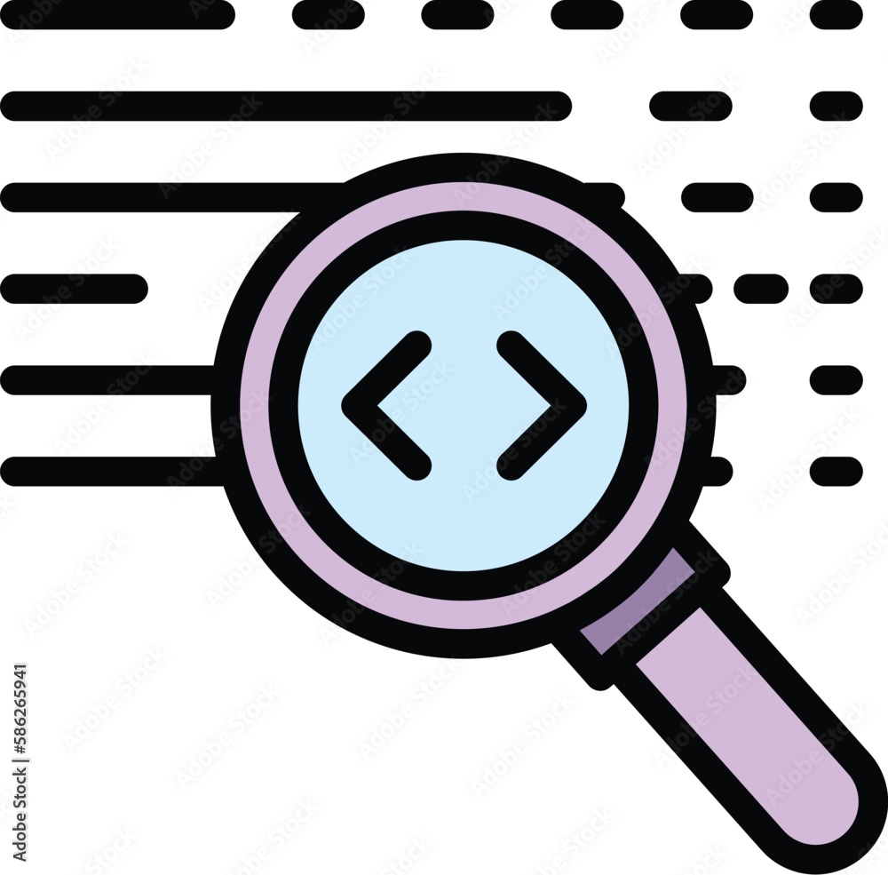 Poster api search icon. outline api search vector icon for web design isolated on white background color fl