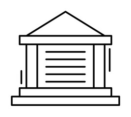 Bank, finance icon. Simple line, outline elements of business and finance icons for ui and ux, website or mobile application
