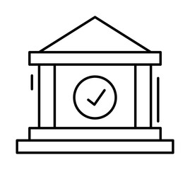 Banking, finance, approve icon. Simple line, outline elements of business and finance icons for ui and ux, website or mobile application