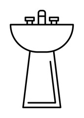 Obraz premium Sink, bathroom icon. Simple line, outline bathroom icons for ui and ux, website or mobile application