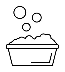 Basin, bubble, soap icon. Simple line, outline bathroom icons for ui and ux, website or mobile application