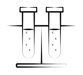 Test tubes icon. Element of biology icon for mobile concept and web apps. Hand drawn Test tubes icon can be used for web and mobile