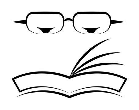Glasses, book, Education icon. Element of biology icon for mobile concept and web apps. Hand drawn Glasses, book, Education icon can be used for web and mobile