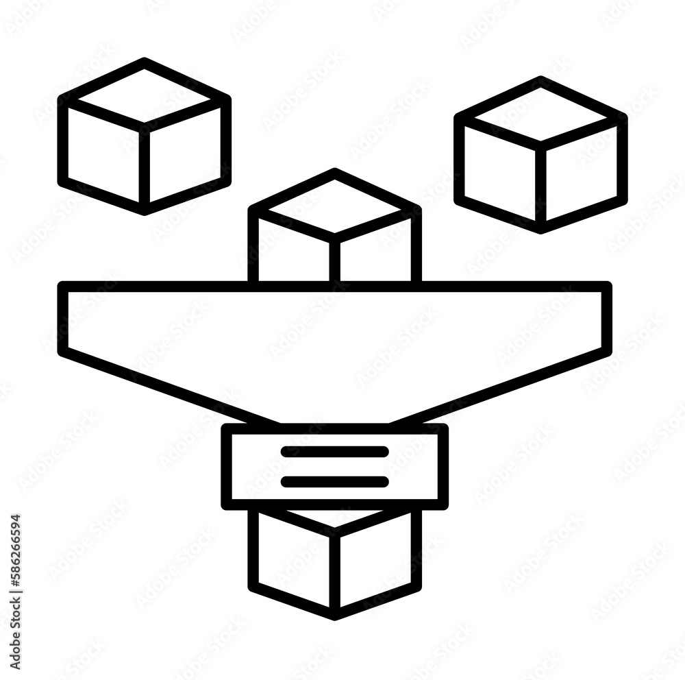 Aufkleber filter, block chain icon. element of block chain icon for mobile concept and web apps. thin line fil