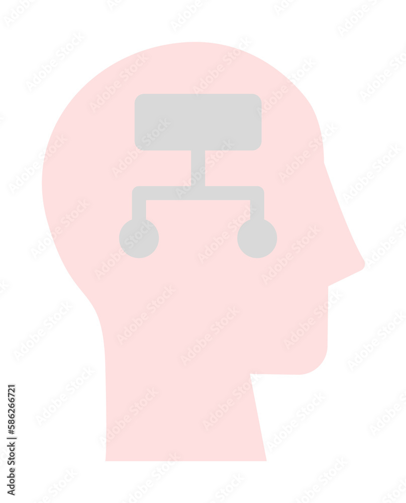 Aufkleber head analysis icon. simple color elements of brain process icons for ui and ux, website or mobile ap
