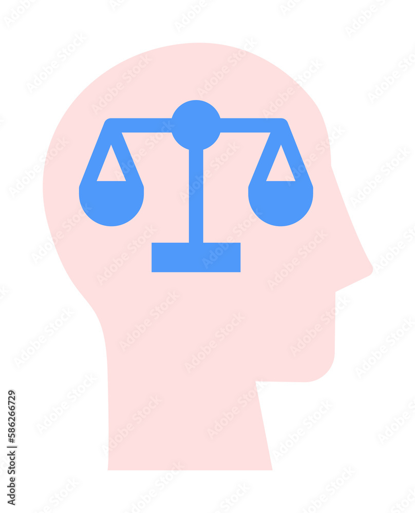 Poster head libra icon. simple color elements of brain process icons for ui and ux, website or mobile appli