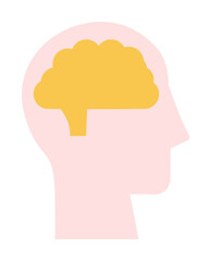 head brain icon. Simple color elements of brain process icons for ui and ux, website or mobile application